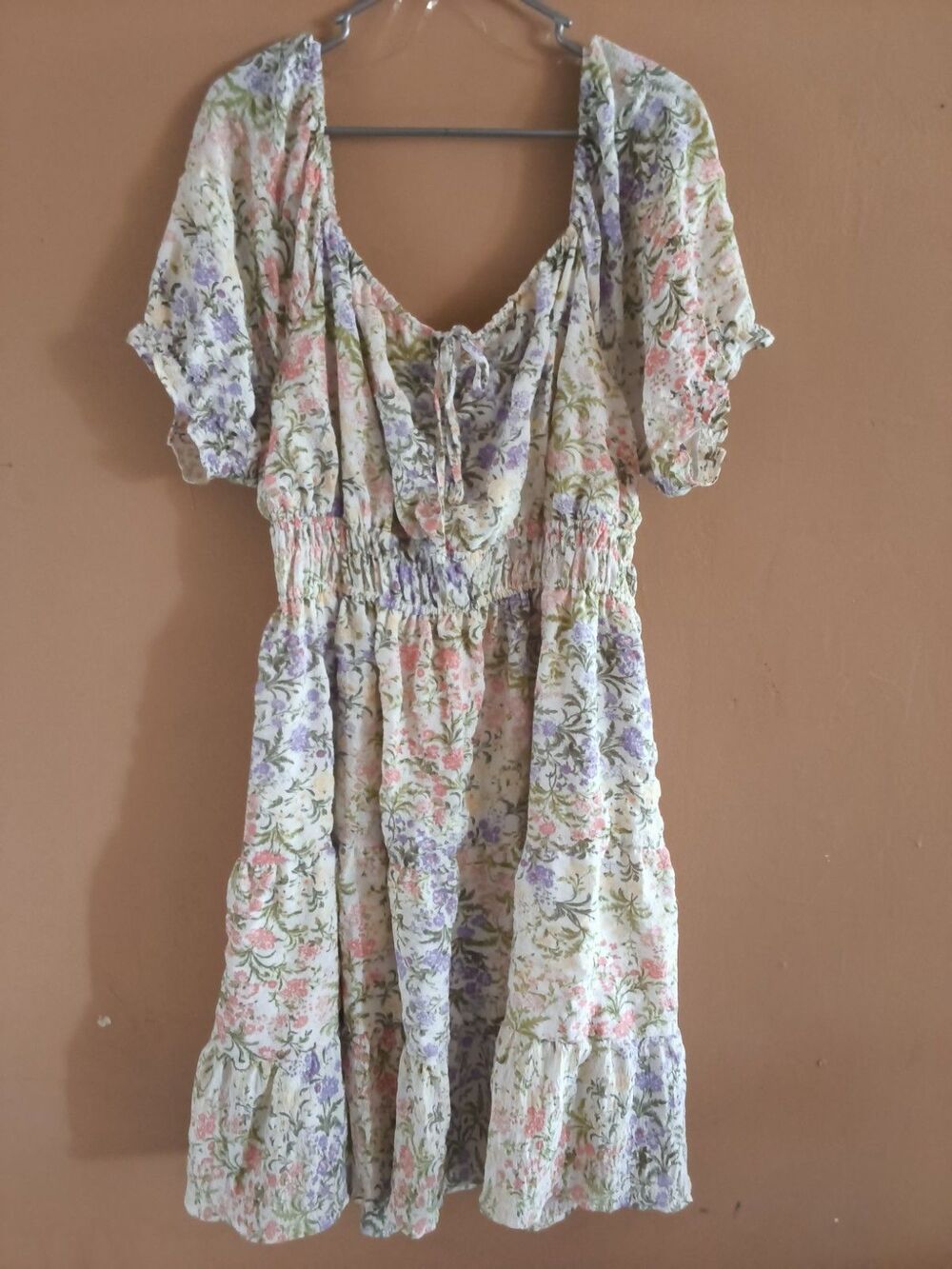 Liberty Love Woman's Floral Summer Mini Dress  Fit-and-Flare Baby Doll Size 3X